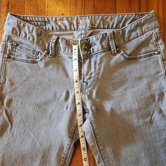 Express Jeans Women's Gray Skinny Low Rise Size 0R - Picture 5 of 7